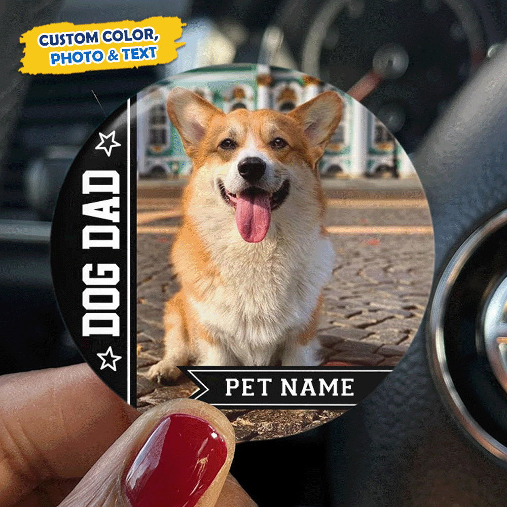 Personalized Dog Mom Dog Dad Button Badge, Pet Lovers Gift JonxiFon