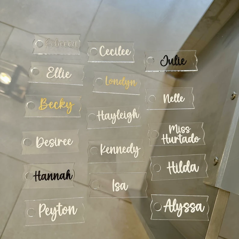Personalized Tumbler Name Plate 40oz Stanley Tumbler Topper - Gift For Her - Transparent Acrylic Name Yoycol
