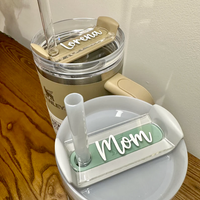 Thumbnail for Personalized Tumbler Name Plate 40oz Stanley Tumbler Topper - Gift For Her - Transparent Acrylic Name Yoycol