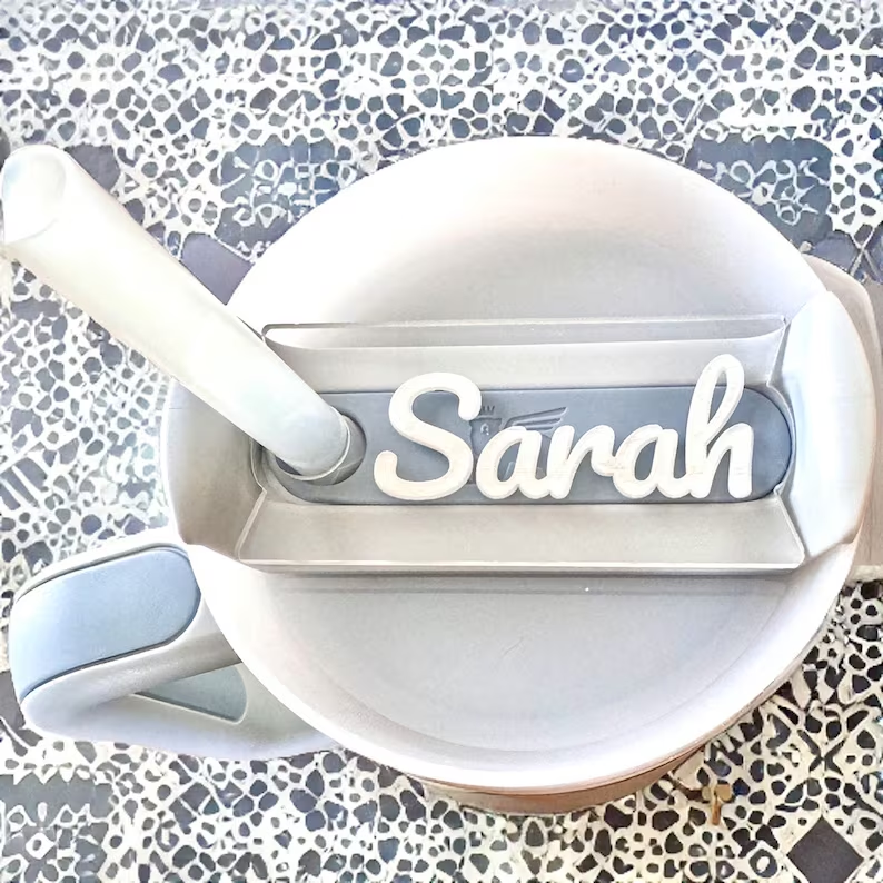 Personalized Tumbler Name Plate 40oz Stanley Tumbler Topper - Gift For Her - Transparent Acrylic Name Yoycol