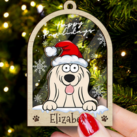 Thumbnail for Personalized Acrylic Ornament - Christmas Gift For Pet Lovers - Christmas Bell With Dog Cat AC