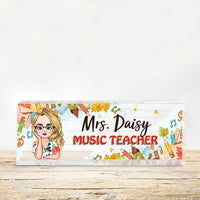 Thumbnail for Custom Happy Teacher Name Acrylic Desk Name Plate, Gift For Teacher AI