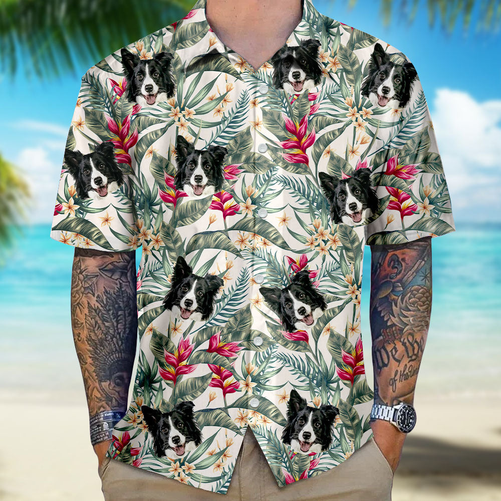 Custom Hawaii In The Air Face Photo Men's Hawaiian Shirt, Gift For Pet Lover AI