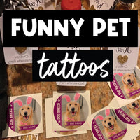 Thumbnail for Personalized Therapy Pet Photo Temporary Tattoos, Gift For Dog cat Lovers JonxiFon