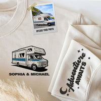 Thumbnail for Personalized Embroidered T-shirt, Sweatshirt, Hoodie - Gift For Camping Lovers - Embroidery Camping RV Photo FC