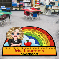 Thumbnail for Personalized Classroom Teacher Welcome Doormat, Back To School Gift For Teacher AB