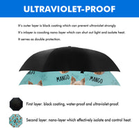 Thumbnail for Custom Dog Cat Photo With Name Windproof Reverse Upside Down C-Handle Double Layer Umbrella, Pet Lover Gift JonxiFon