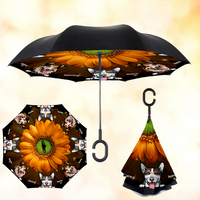 Thumbnail for Custom Magical Dog Cat Windproof Reverse Upside Down C-Handle Double Layer Umbrella, Pet Lover Gift JonxiFon