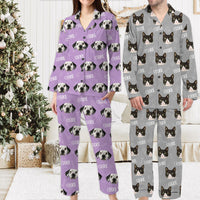 Thumbnail for Personalized Pajamas Set - Gift For Pet Lover - Christmas Paw Print Pet Photo Sleepwear AB