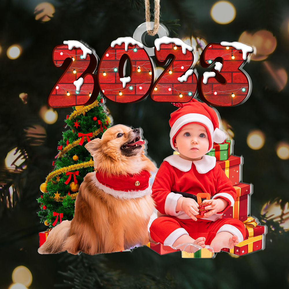 Personalized Acrylic Ornament - Christmas Gift For Pet Lovers - Upload Pet Photo 2023 AC