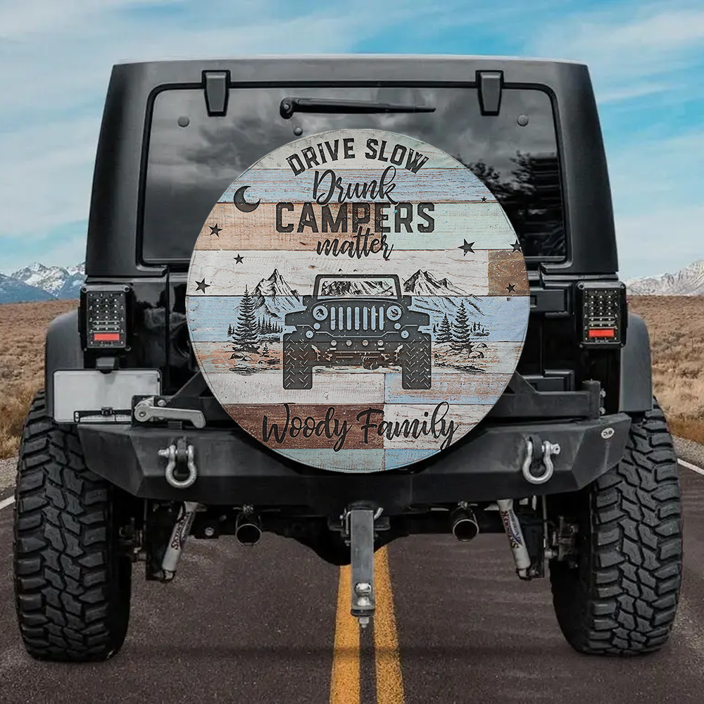 Custom RV Making Memories One Campsite At A Time Spare Tire Cover, Gift For Campers JonxiFon
