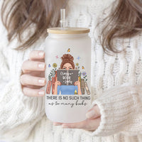 Thumbnail for Personalized Glass Bottle/Frosted Bottle With Lid & Straw - Gift For Book Lovers - There Are No Such Thing As Many Books AF