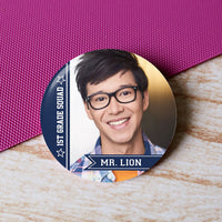 Thumbnail for Personalized Grade Squad Teacher Team Pin Button Badge, Back To School Accessory JonxiFon