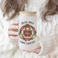 Thumbnail for Personalized Glass Bottle/Frosted Bottle With Lid & Straw - Gift For Book Lovers - Just One More Chapter AF
