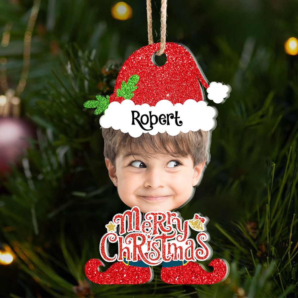 Personalized Acrylic Ornament - Christmas Gift For Family - Face Photo Christmas Costumes FC