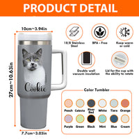 Thumbnail for Personalized 40oz Tumbler - Gift For Pet Lovers - Dog Cat Portrait Photo Yoycol