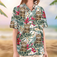 Thumbnail for Custom Hawaii In The Air Face Photo Women's Hawaiian Shirt, Gift For Pet Lover AI