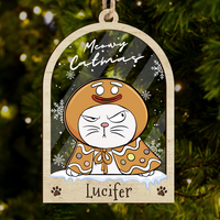 Thumbnail for Personalized Acrylic Ornament - Christmas Gift For Pet Lovers - Christmas Bell With Dog Cat AC