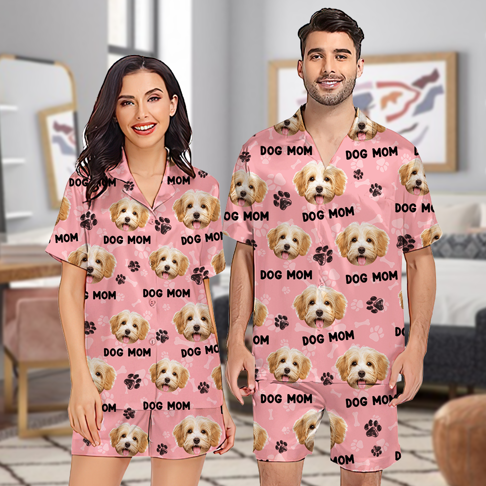 Custom Photo Dog Cat Paw For Pet Lover Short Pajamas For Men And Women AB