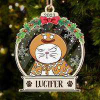 Thumbnail for Personalized Acrylic Ornament - Christmas Gift For Pet Lovers - Funny Dog Cat With Name AC