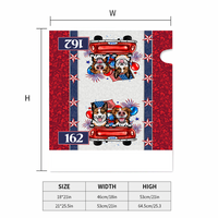 Thumbnail for Personalized Dog Cat America Truck Mailbox Cover, Memorial Day Decoration FC