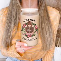 Thumbnail for Personalized Glass Bottle/Frosted Bottle With Lid & Straw - Gift For Book Lovers - Just One More Chapter AF