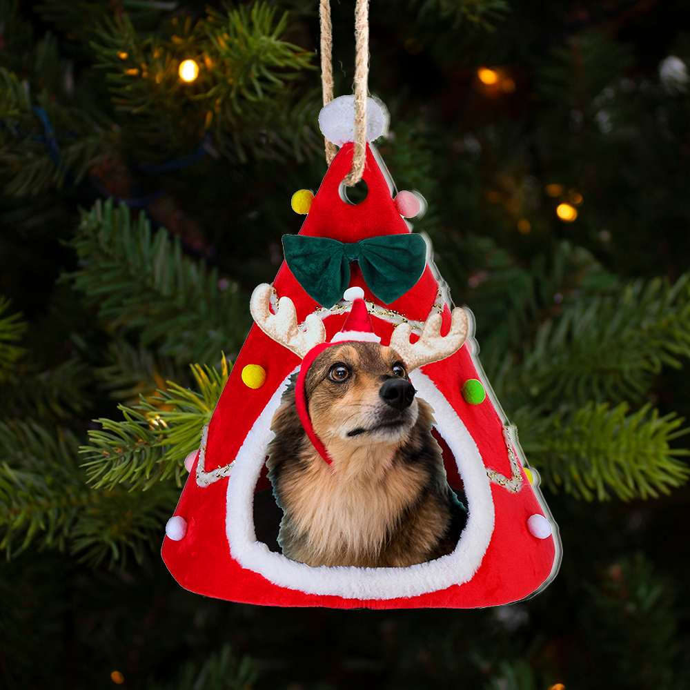 Personalized Acrylic Ornament - Christmas Gift For Pet Lover - Pet Photo Christmas Net Tent House AC