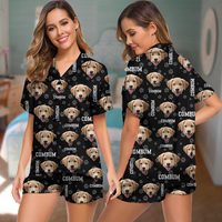 Thumbnail for Personalized Photo Everywhere With My Pets Men And Women Short Pajamas Set, Best Sleepwear For Dog Cat Lovers AB