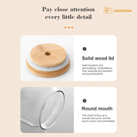 Thumbnail for Custom Pet Face Glass Cup with Lid Straw, Dog Lover Gift AF