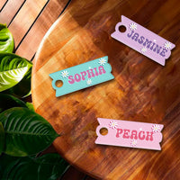 Thumbnail for Personalized Tumbler Name Plate - Gift For Her - Retro Flower Tumbler Topper Yoycol