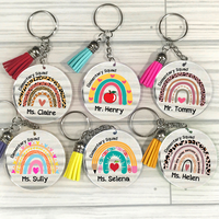Thumbnail for Personalized Grade Squad Teacher Team Clear Acrylic Tassels Key Chain JonxiFon