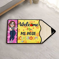 Thumbnail for Custom Welcome To Teacher Classroom Pencil Shaped Doormat, Gift For Teacher AB