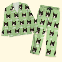 Thumbnail for Personalized Pajamas Set - Gift For Pet Lover - Christmas Paw Print Pet Photo Sleepwear AB