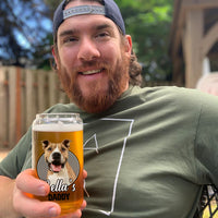 Thumbnail for Custom Pet's Human Photo Beer Glass Bottle/Frosted Bottle, Pet Lover Gift AF