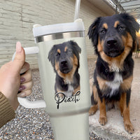Thumbnail for Personalized 40oz Tumbler - Gift For Pet Lovers - Dog Cat Portrait Photo Yoycol
