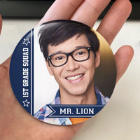 Thumbnail for Personalized Grade Squad Teacher Team Pin Button Badge, Back To School Accessory JonxiFon
