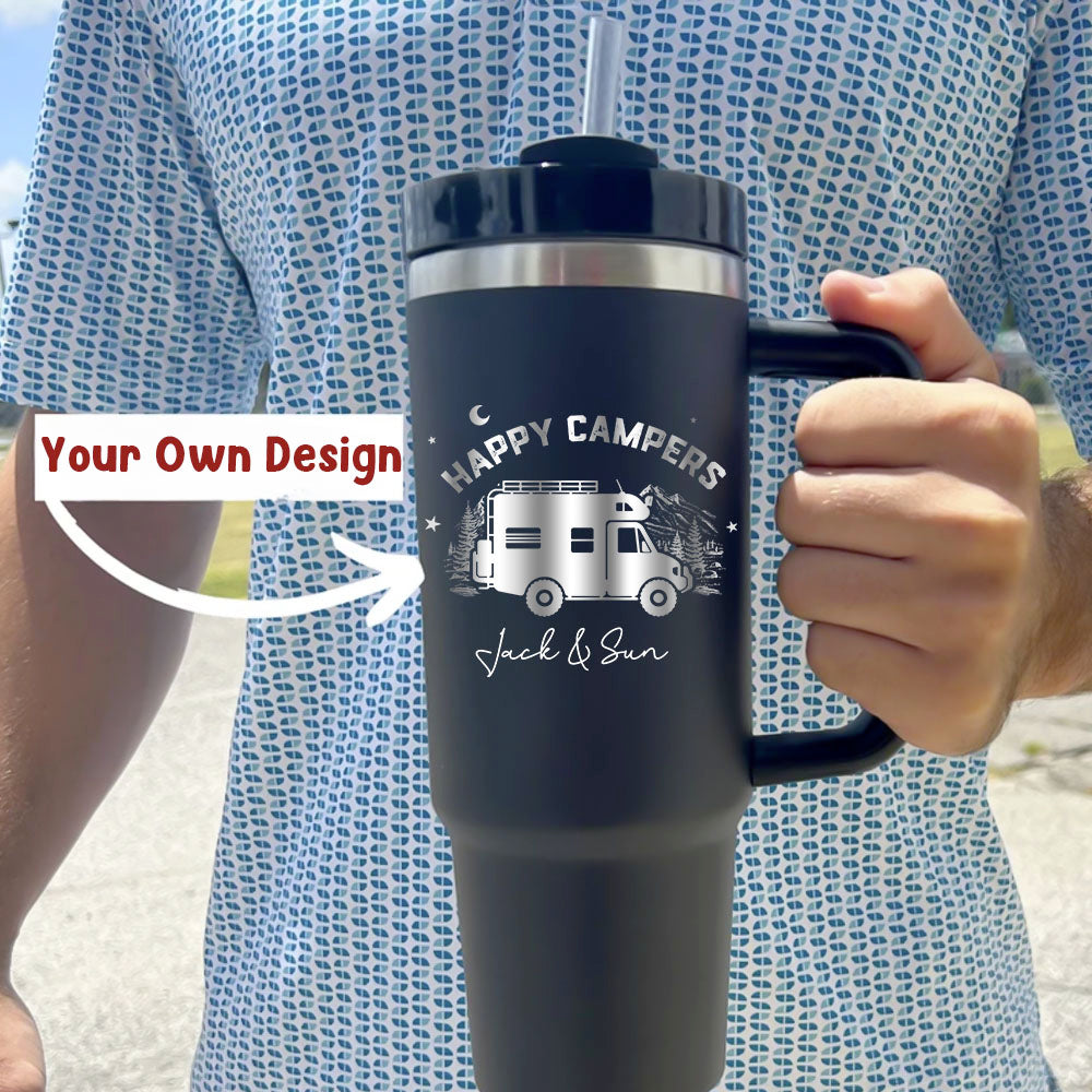Personalized 40oz Tumbler - Gift For Campings Lovers - Custom RV Camping Yoycol