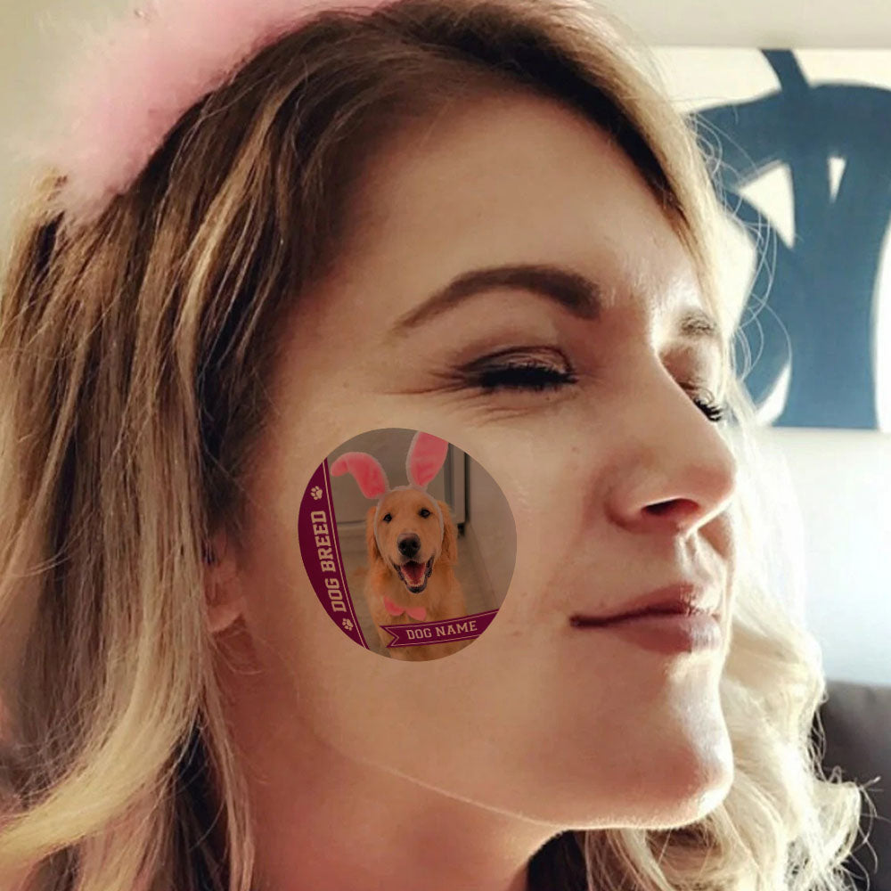 Personalized Therapy Pet Photo Temporary Tattoos, Gift For Dog cat Lovers JonxiFon