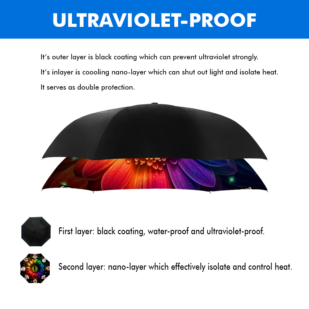 Custom Magical Dog Cat Windproof Reverse Upside Down C-Handle Double Layer Umbrella, Pet Lover Gift JonxiFon