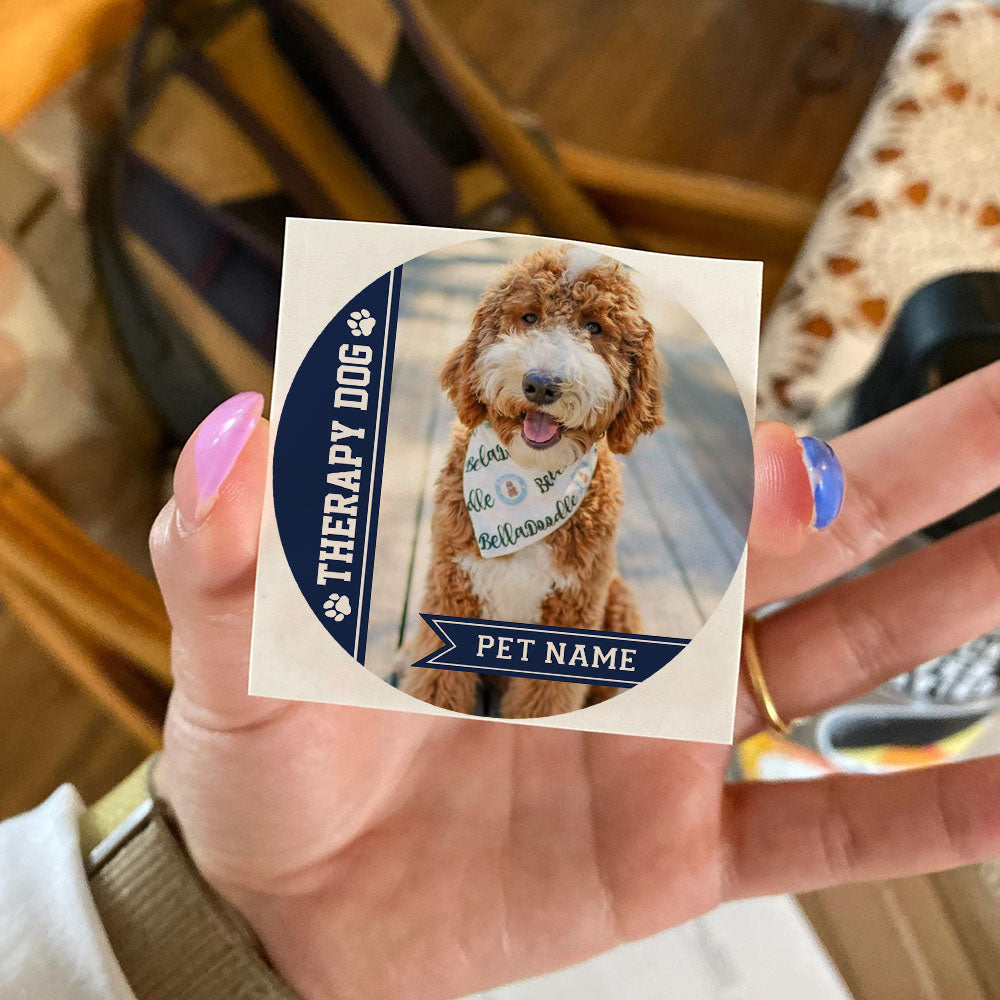 Personalized Therapy Pet Photo Temporary Tattoos, Gift For Dog cat Lovers JonxiFon
