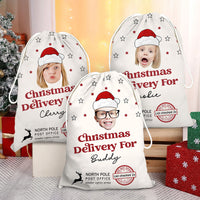 Thumbnail for Personalized Santa Sack - Christmas Gift For Family - Upload Face Photo With Santa Hat AB