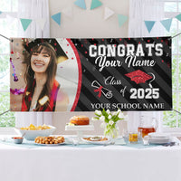 Thumbnail for Custom Photo Congrats Class Of 2025 Glitter Graduation Banner, Graduation Decorations