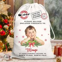 Thumbnail for Personalized Santa Sack - Christmas Gift For Family & Pet Lover - Santa Sack With Photo AB