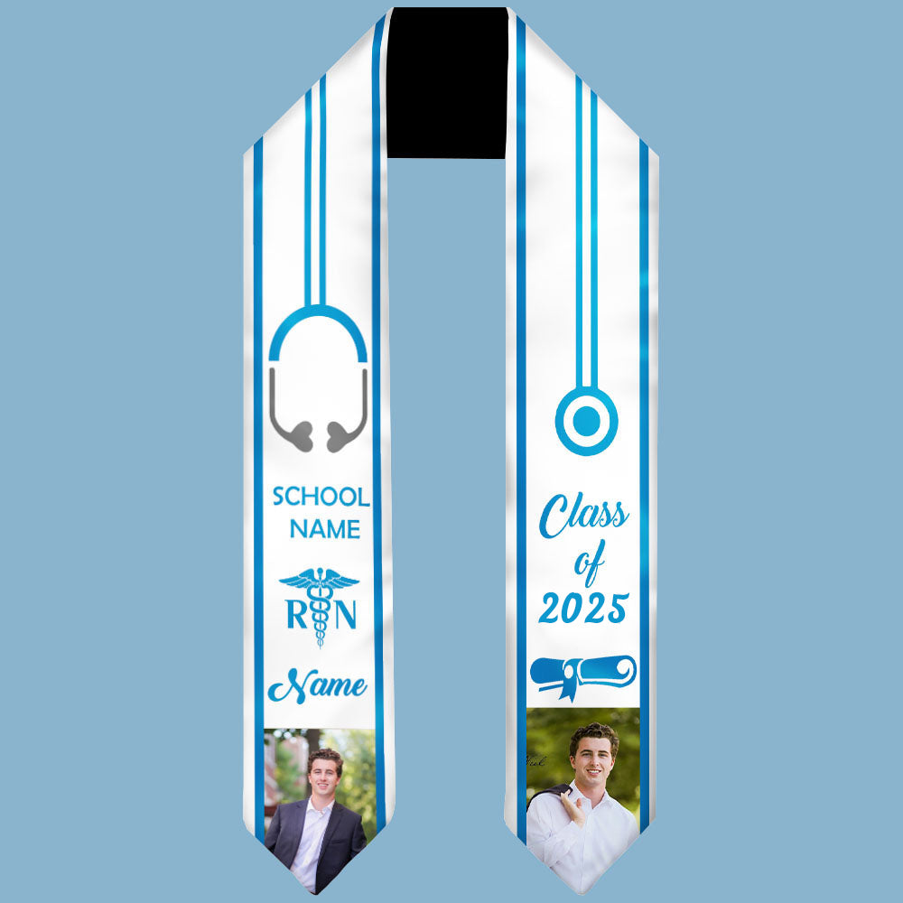 Custom Graduation Stoles/Sash with Nursing Photo, Graduation Gift FC