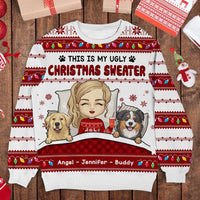 Thumbnail for Personalized Ugly Christmas Sweater - Christmas Gift For Pet Lovers - Dog Mom Ugly Sweater AB