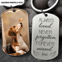 Thumbnail for Always Loved Pet Memorial Metal Keychain, Pet Loss Gift AA