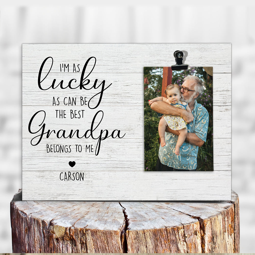 LUCKY as can be the best - Personalized Photo clip frame AA
