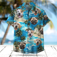 Thumbnail for Ocean Dog Watercolor - Customized Hawaiian Shirt AI