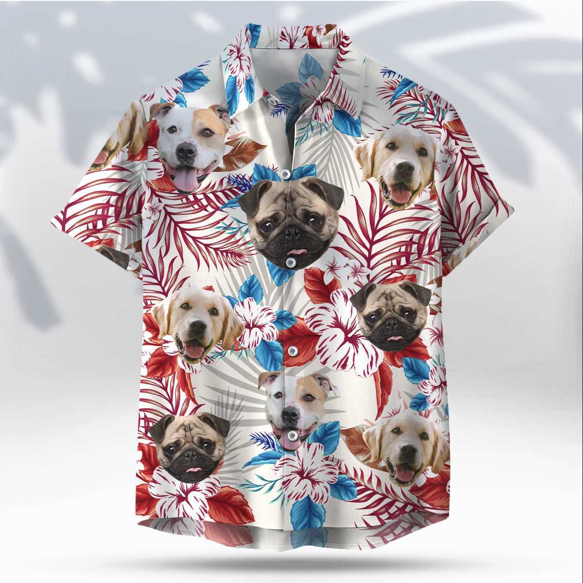 Flower Independence dog face - Hawaiian Shirt AI