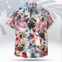 Thumbnail for Flower Independence dog face - Hawaiian Shirt AI